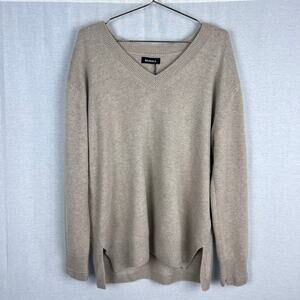 NWT Naadam Sweater Talia V Neck Cashmere Pullover Beige Quiet Luxury Capsule
